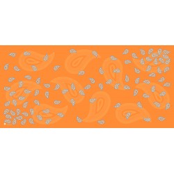Mikrofaser Sporttuch Strandtuch "Paisley orange"